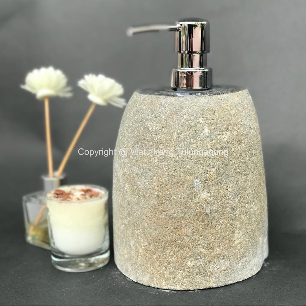SOAP DISPENSER SABUN CAIR (SIZE BESAR) BATU ALAMI Batu kali BATU SUNGAI | BATHROOM SET AMENITIES