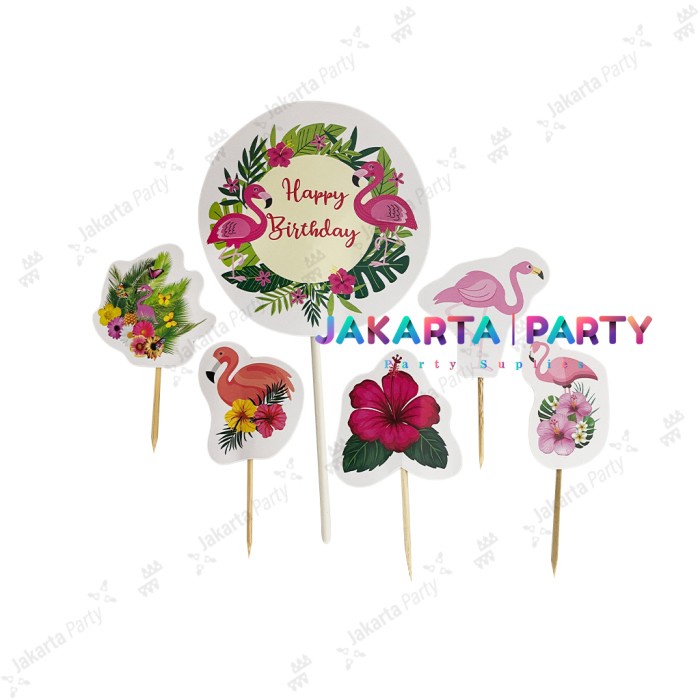 Cake Topper Karakter Flamingo / Topper Cake / Topper Cake Flamingo