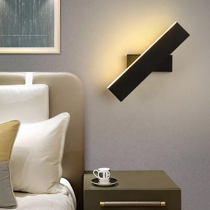 Lampu Estetik Lampu Dinding Minimalis Kamar Tidur Rotasi Putar 340 Derajat Warm White 7 Watt