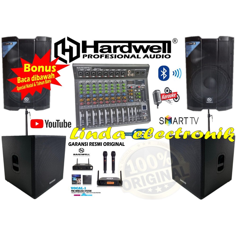 paket hardwell dsr 15 pro 2bh subwoofer elex 118a mark 8 original