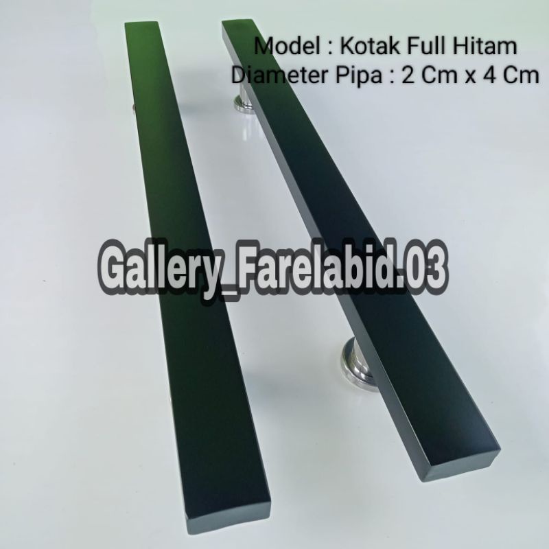 80 Cm Handle Pintu Rumah Stainless Steel Kotak Hitam Gagang Pintu 60 Cm Pegangan Pintu Kupu Tarung 45 Cm Tarikan Pintu Rumah Minimalis