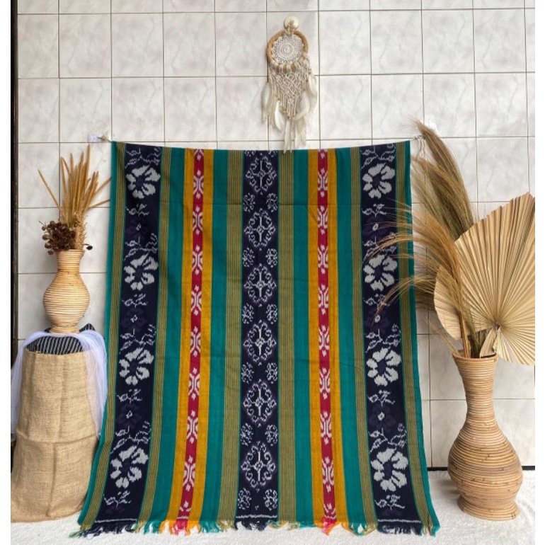 Jual Kain Tenun Toraja Ikat Tenun Blanket Tenun Troso Jepara Warna Hijau Shopee Indonesia