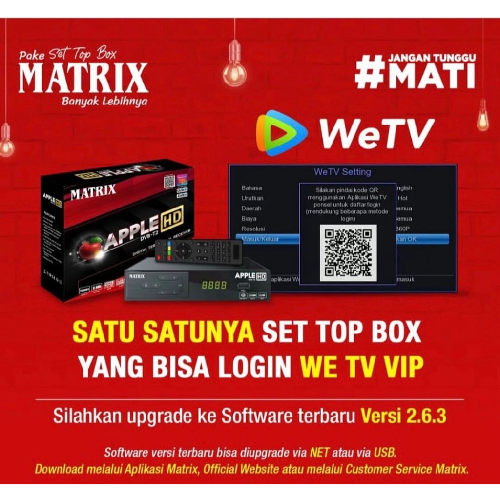 SET TOP BOX MATRIX APPLE DVB-T2