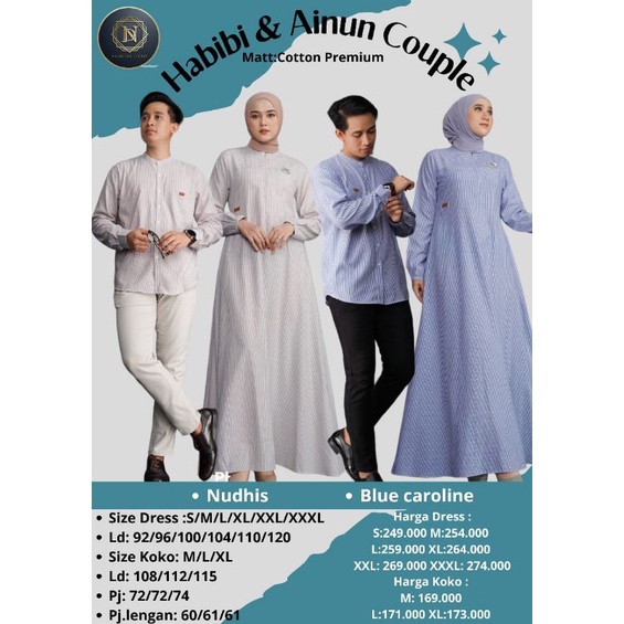DRESS COUPLE KECE √ HABIBI & AINUN DRESS BY NADHEERA LUXURY