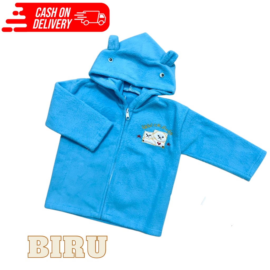 Cod Jaket Anak Perempuan Laki Model Hoodie Usia 3-12 Bulan Baju Baby Gracia