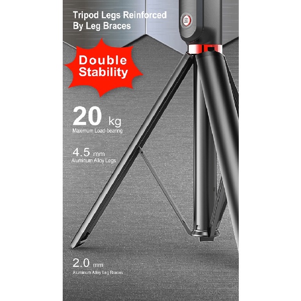 023 SEAJIC OTH-AB203B - Tripod Tongsis Selfie Stick Hand-held Stabilizer