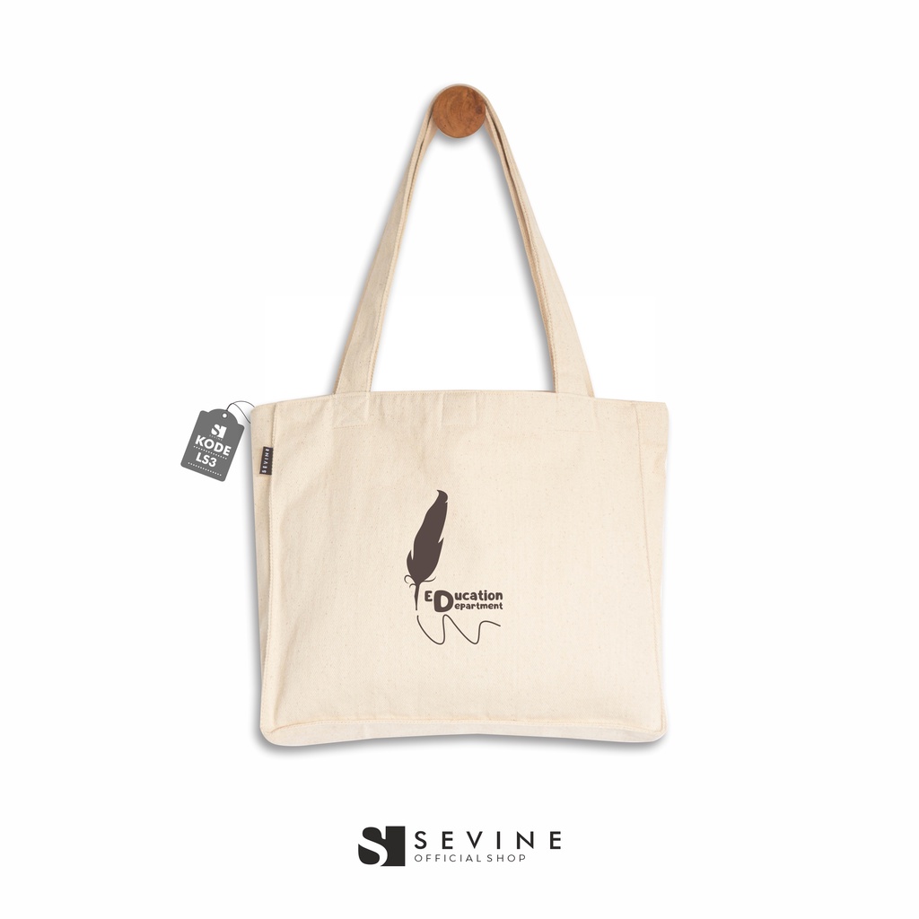 Sevine Totebag Kanvas Daisy Tas Wanita Tote Bag Kantong Laptop Kuliah Sekolah Kerja Quotes Aesthetic Jurusan Prodi Fakultas - LS