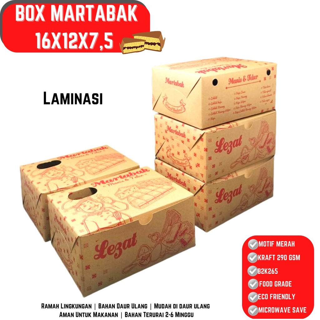 BBox Martabak Telor &amp; Manis Laminasi (B2K265-14X12X7.5 Cm)