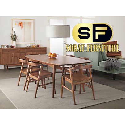 Set Meja Cafe Minimalis Kayu Jati - Meja Makan scandinavian type unik