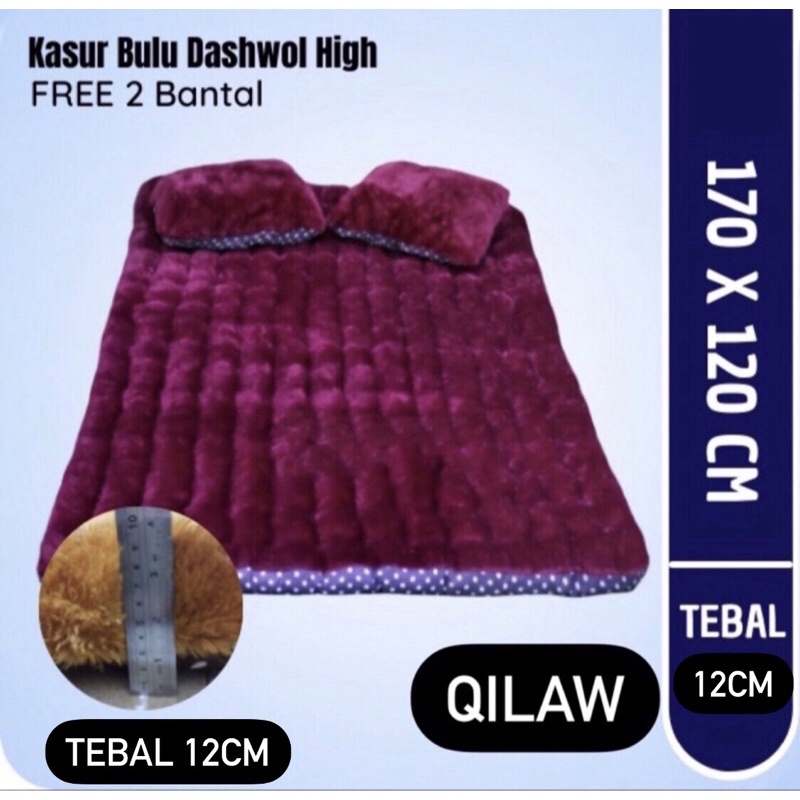 KASUR MENUL GENDER JUMBO 140 x 180cm FREE 2 BANTAL ONGKIR MURAH TEBAL 12cm