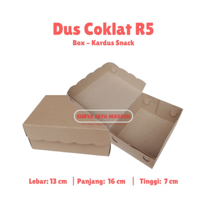 

@50 Pcs Dus Snack R5 Hajatan | Kardus Coklat Kraft Paper