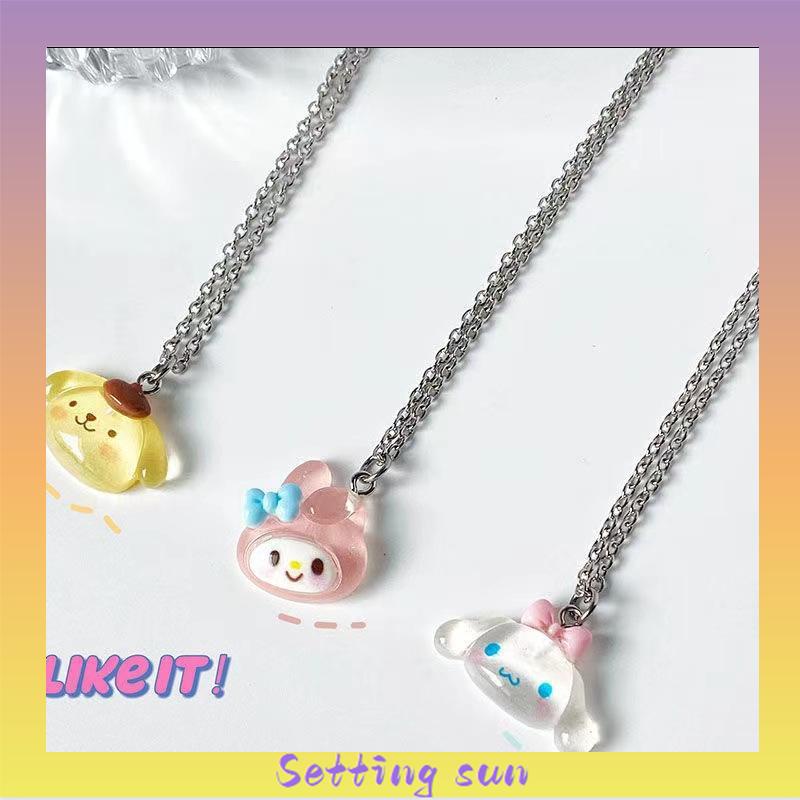 Sanrio kartun kalung lucu aksesoris fashion Korea untuk pria dan wanita TN