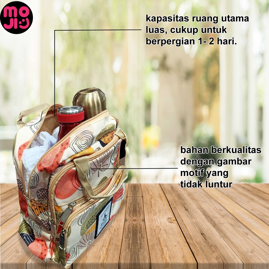 MOJI - Tas Ransel Diaper Bag MONOBE / Tas Perlengkapan Bayi / Tas Popok Pampers / Tas Multifungsi Ukuran 10 Inch