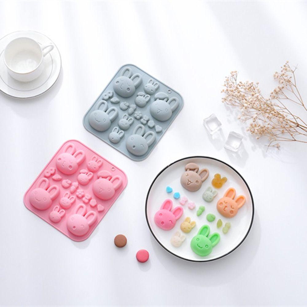 Solighter Easter Silicone Mold Cetakan Sabun Jelly Dekorasi Liburan Cetakan Kue Coklat