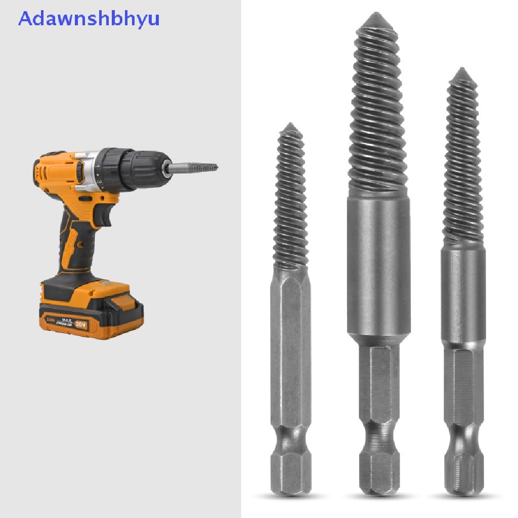 Adhyu 5Pcs/set Hex Shank Kasar/Gigi Halus Pembuka Baut Rusak Screw Extractor ID