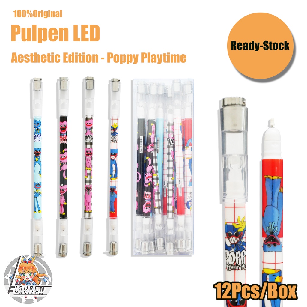 Spinning Pen - Pulpen Putar Plastik Aesthetic Edition Superhero Balance Lampu LED Murah Diskon Berubah Warna