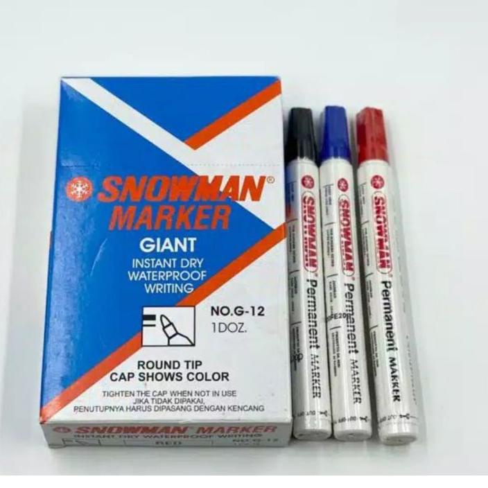 

Best Price Spidol Permanen Marker Snowman G-12 ➻