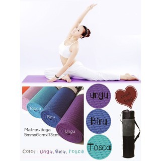 BEST PRODUCT Matras Yoga Mat Tebal 5Mm Anti Selip Alas Senam Bonus Tas Laris_unik