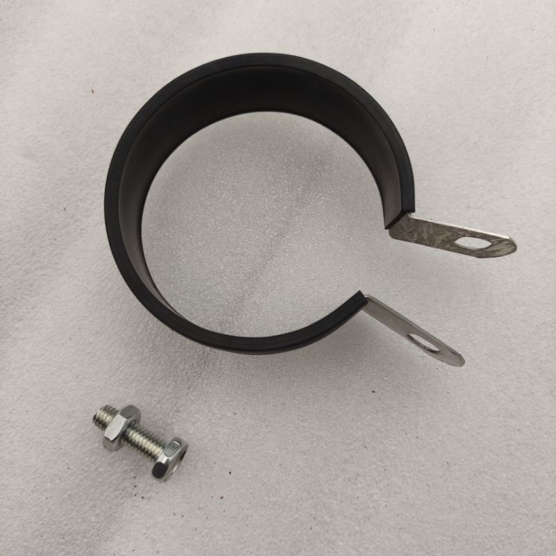 Klem knalpot racing model wrx braket knalpot racing ukuran 3,5inc / 3inc silincer bulat dan oval