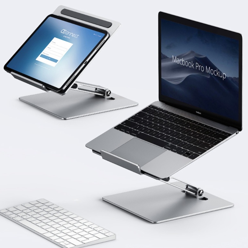 Zzz Stand Laptop Tinggi Adjustable Platform Riser Aluminium Ergonomis Untuk Thinkplus
