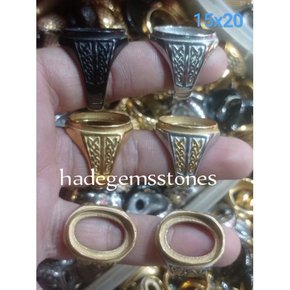 ring emban titanium super kualitas dim 15x20