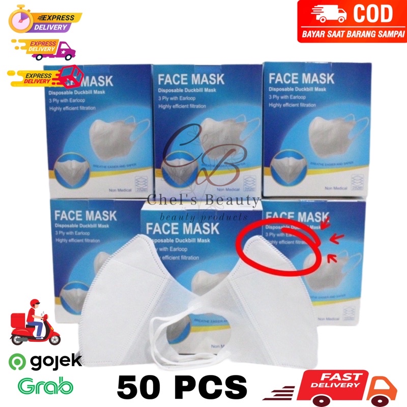 Masker DUCKBILL 3PLY EARLOOP Dewasa Face Mask Duckbill 3 PLY