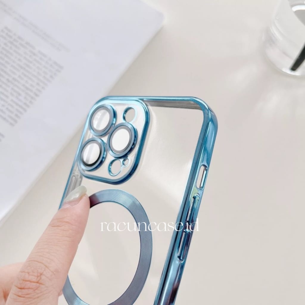 (PACKING PRESS) Case Magsafe Electroplating Metalic Magnetic dengan pelindung kamera  For IPHONE 11 11 PRO 11 PRO MAX 12 12 PRO 12 PRO MAX 13 13 PROWireless Charging