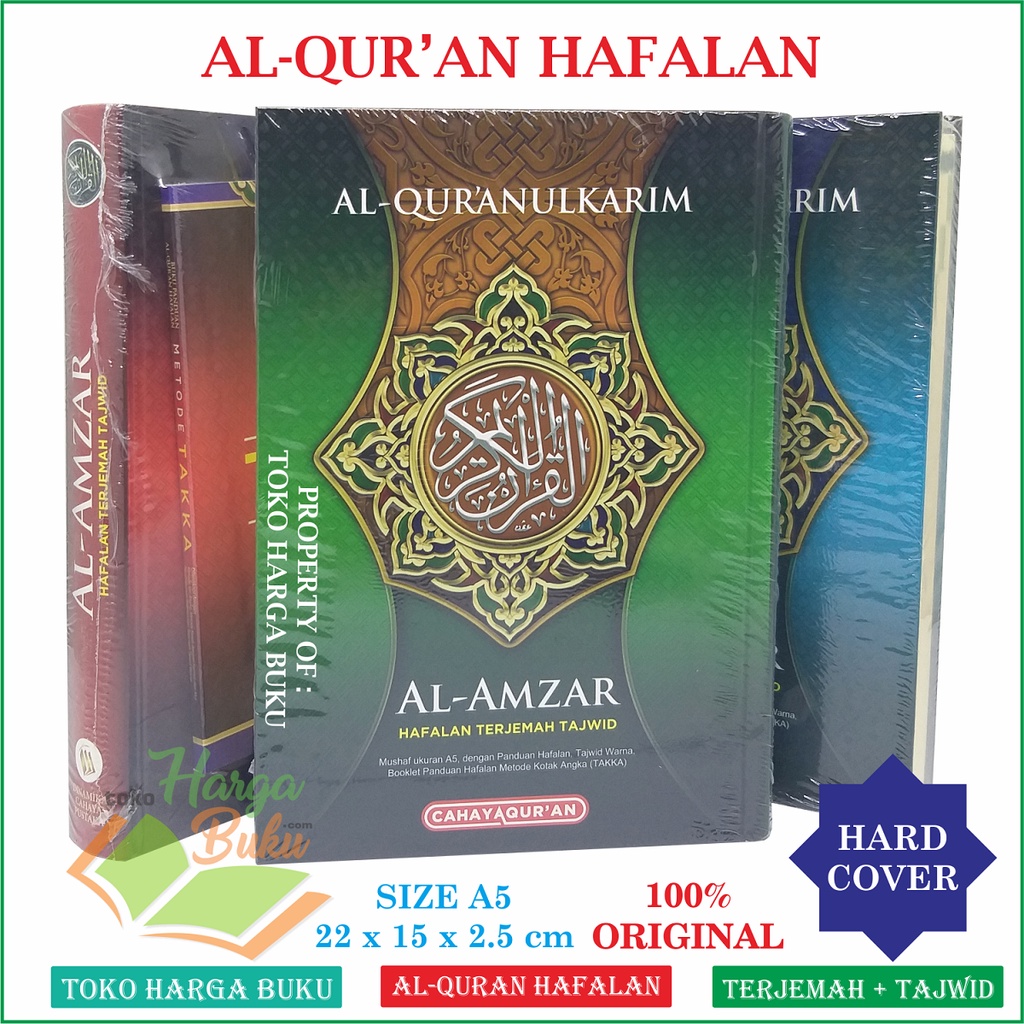 Al-Quran Hafalan Al-Amzar A5 HC Terjemah dan Tajwid Metode TAKKA Mushaf Al Qur'an Al Amzar Metode Kotak Angka Penerbit Cahaya Quran