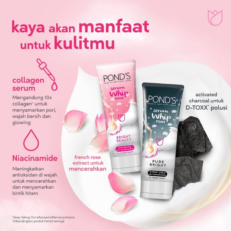 POND'S SERUM WHIP FOAM/pencuci wajah ponds 100gr