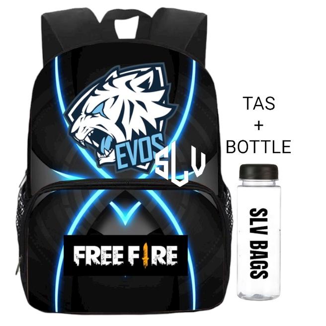 [C-J6J] ✓] Tas Sekolah Anak Laki Laki EVOS Free Fire Terbaru FF Gaming Karakter Game E-SPORTS Kelas 