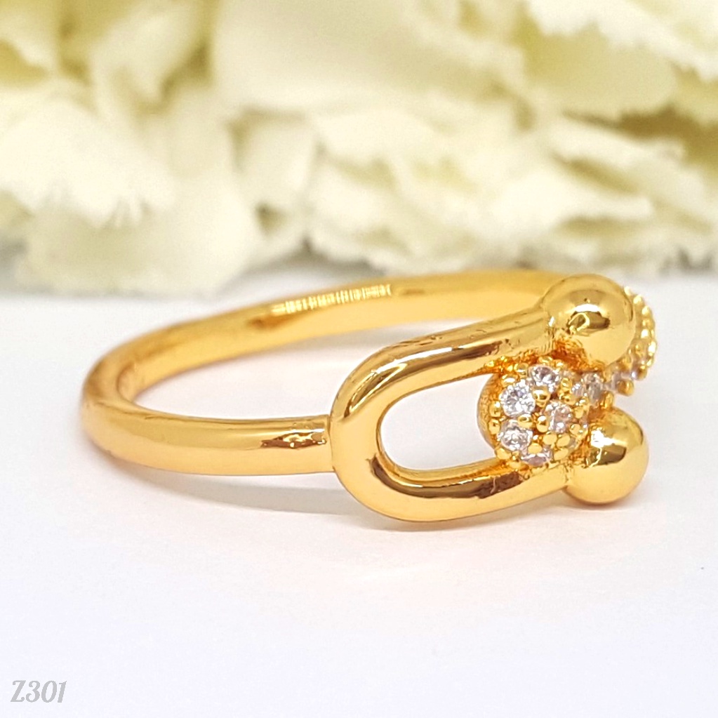 PGX Cincin Xuping Wanita Perhiasan Lapis Emas Aksesoris Fashion Premium - Z301