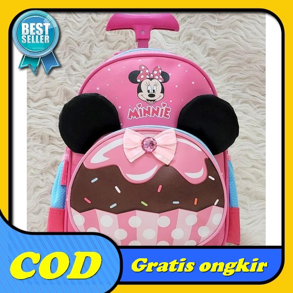Smiggle Gold Trolley Backpack Unicorn / Tas Sekolah Anak Sd Or Pg - Tk (Kode 1527) Tas Troli Anak Pe