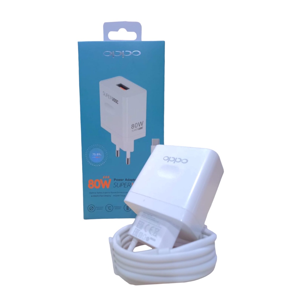 Charger Travel Power Adapter Oppo 80W Casan Supervooc