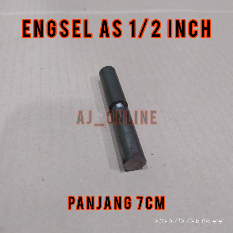 Engsel bubut as 1/2 inch pintu pagar besi panjang 7cm