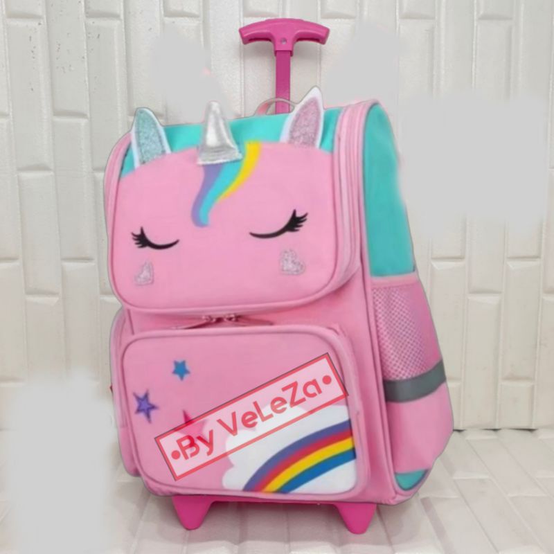 Tas Ransel Troli Anak Canvas Unicorn - Tas Troli