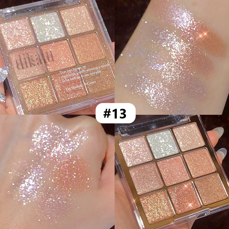 DIKALU DKL-901 EYESHADOW HIGHLIGHTER 9 COLORS BLOOMING-#13