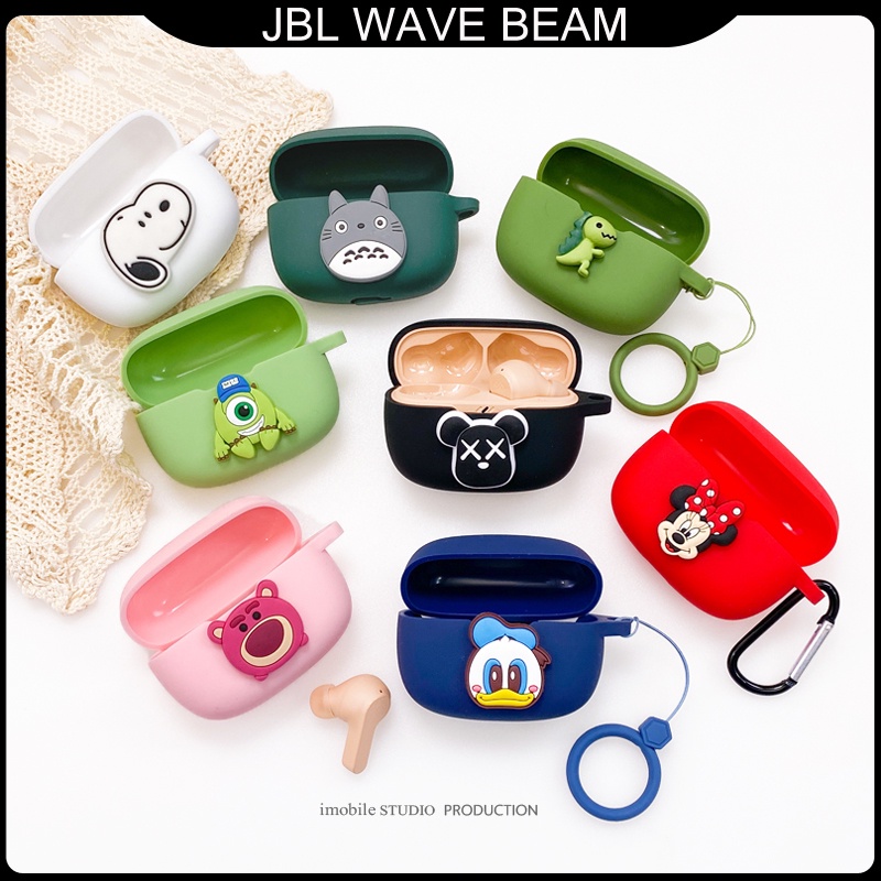 Cangkang Lembut Silikon Kartun Lucu Cocok Untuk JBL WAVE BEAM Bluetooth Headset Protection Case Anti Jatuh