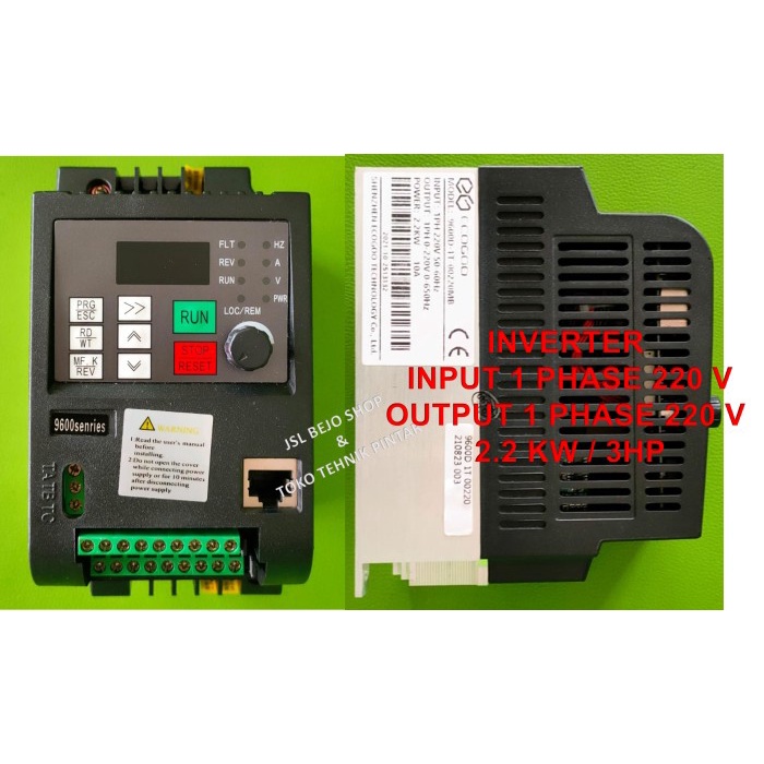 Inverter Vfd At2 Input 1 Ph 220V Output 1 Ph 220 V For Motor Dinamo 1