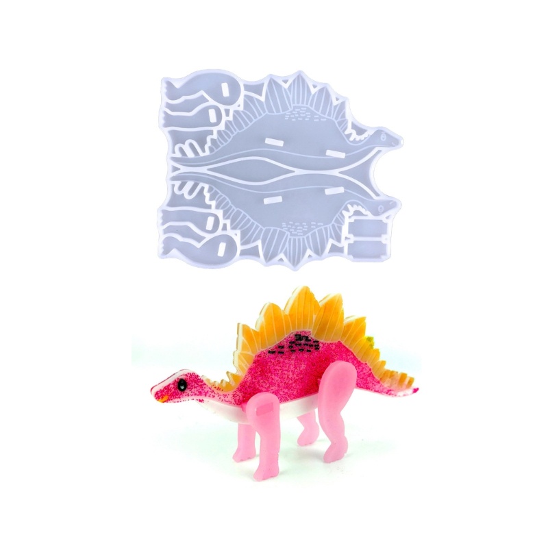 Siy DIY Cetakan Epoxy Kristal Untuk Buaya-Dinosaurus Tyrannosaurus Puzzle Kombinasi Cetakan Silikon Epoxy Resin Mold Untuk Ki