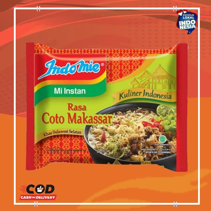 

INDOMIE Mie Instan Rasa Coto Makassar khas Sulawesi 75 gr