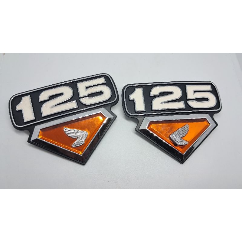 emblem side cover bok box aki tangki cb125 cb125s cb125us cl125 original baru nos