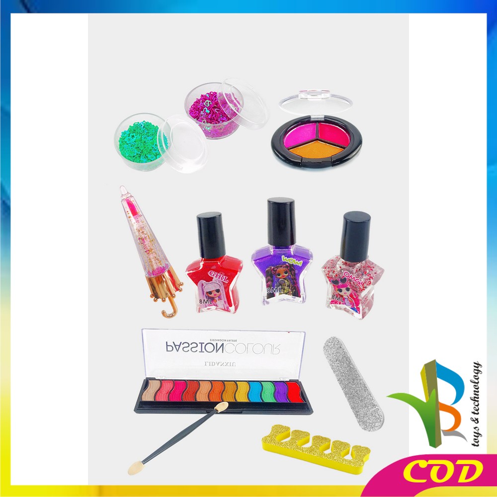RB-M98 Mainan Anak Perempuan Make Up Kutek Set Mainan Anak Cewek Cat Kuku Nail Polish Manicure Toy