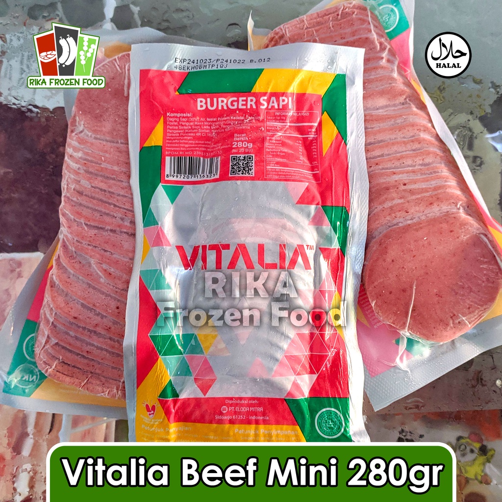 

Vitalia Beef Burger Mini isi 20 Pcs 280gr