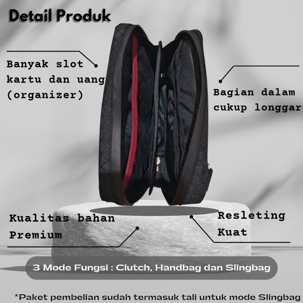 HAND BAG PRIA TERBARU NG.ID [LIMITED EDITION] Cluth Hand Bag - Tas Tangan Pria Waterfroof 100% - Tas Hand Bag Pouch