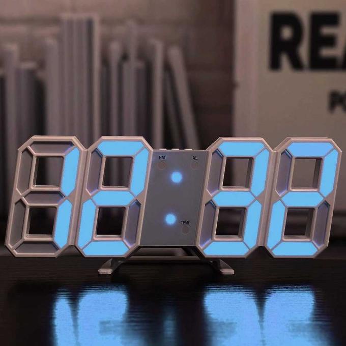 Jam Dinding Digital tempel jam Meja aesthetic dekorasi kamar LED alarm