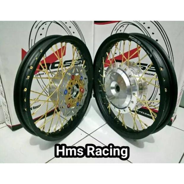 Sepaket Velg 14 Motor Mio Sporty, Mio Soul Ring 14 Set Velg Tromol Jari Jari Piringan Cakram Disc