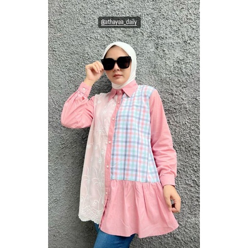 KEMEJA KOMBINASI BY ATHAYA DAILY