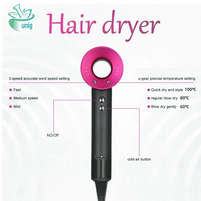 Hair dryer Pengering Rambut With Five Styling Attachments