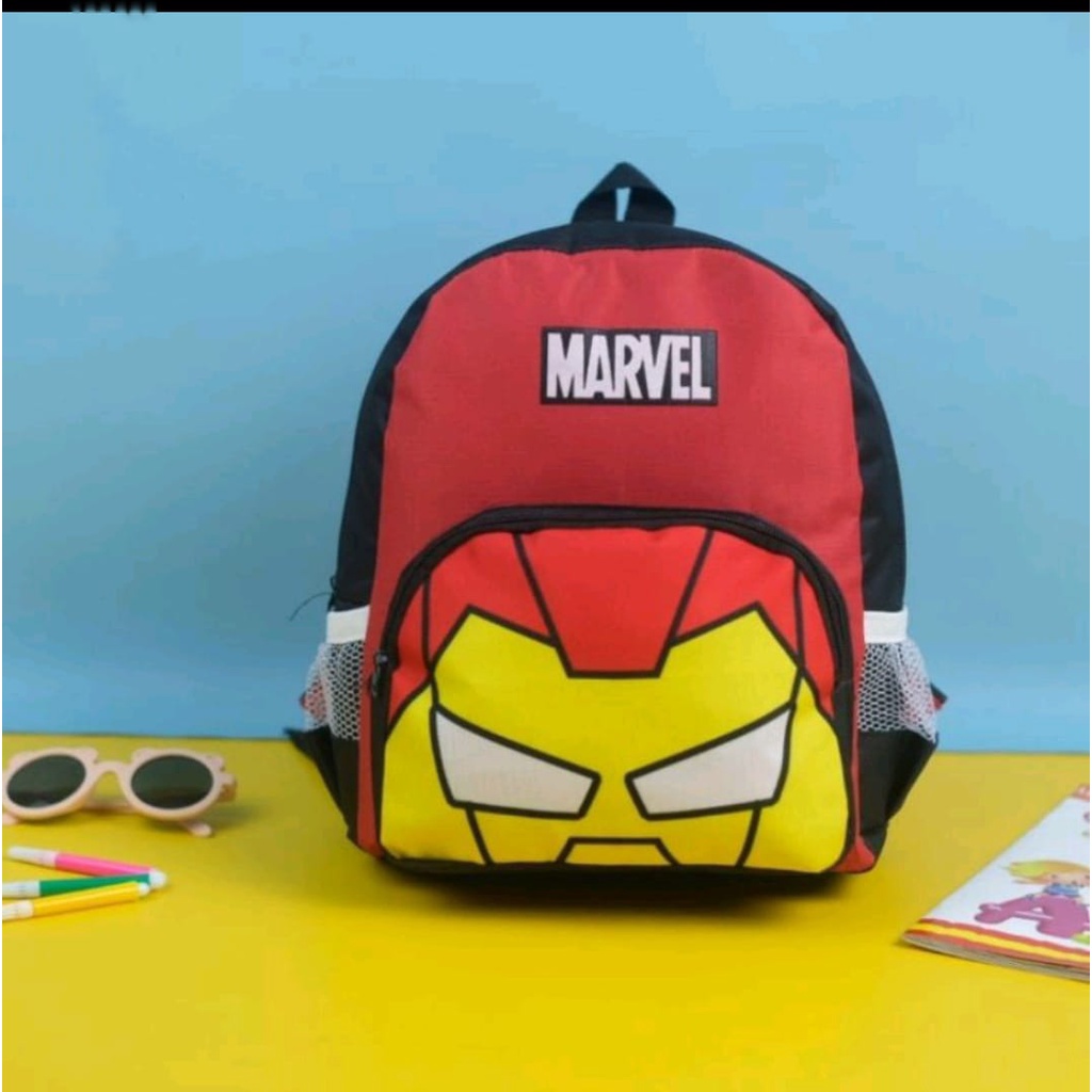 Tas Ransel anak sekolah Terbaru - Tas Ransel anak sekolah Paud Dan TK - Tad Ransel anak sekolah Karakter - Tas ransel anak sekolah Multifungsi - Tas Ransel anak sekolah Marvel