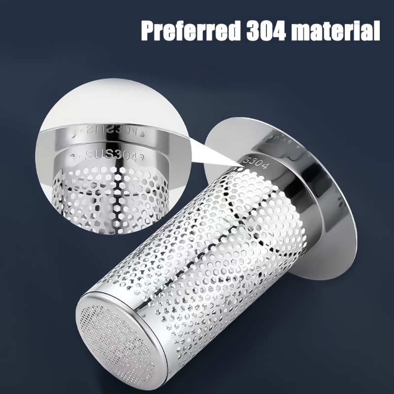 Saluran Pembuangan Dapur Jaring Menebal Stainless Steel Floor Drain/Keranjang Tangki Air Saringan Saringan Filter/Perangkap Rambut Kamar Mandi Multifungsi Anti Sumbat Wastafel Bathtub Leak Net Strainer